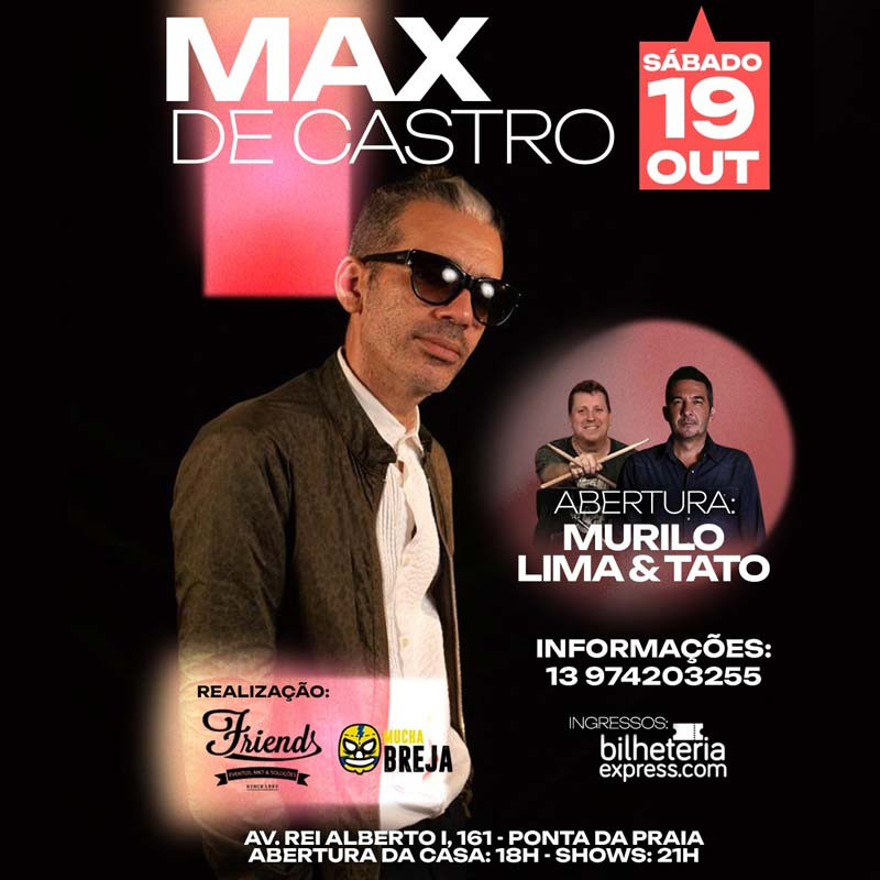 Max de Castro em Santos